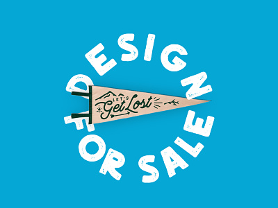 (DESIGN FOR SALE) Let's Get Lost design illustration illustrator logo mountain typography vector