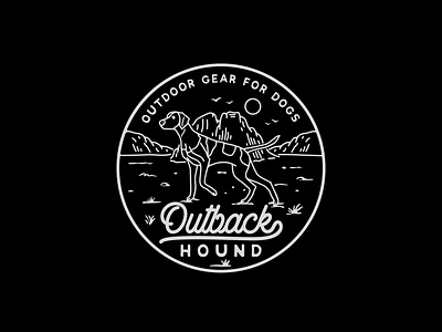 Outback Hound design illustration typography vector