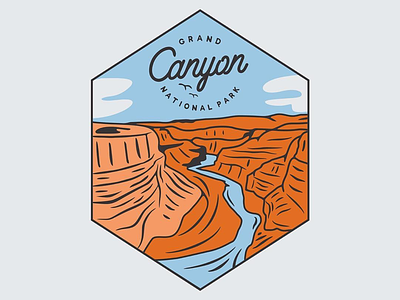 Grand canyon national park design illustrator vector view