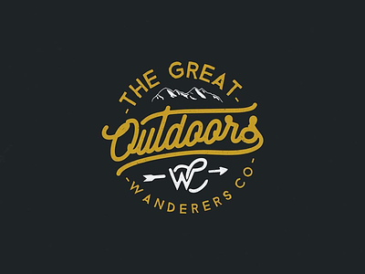 The great outdoors illustrator mountain vector