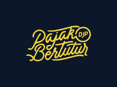 Pajak Bertutur script typography vector