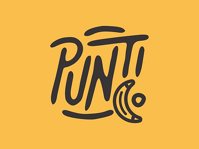 Punti Co. design ilustrator logo typography vector