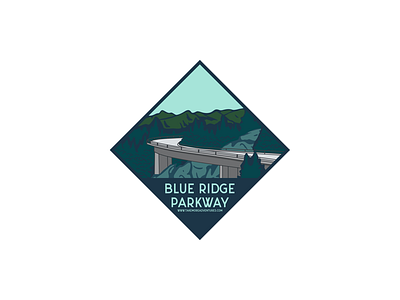 Blue Ridge Parkway design illustrator typography vector