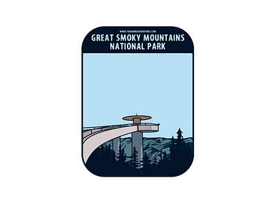 Great Smoky Mountains National Park design illustration typography vector