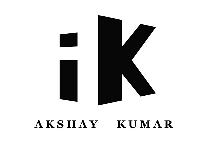 AK blackandwhite logodesigns minimalist design negative space