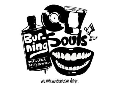 Burning Souls drawing illustration lips music smile soul teeth