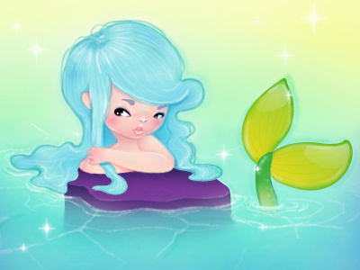 Mermaid character illustration mermaid