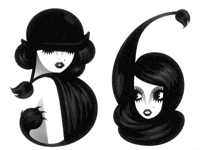 56 character girl illustration vector