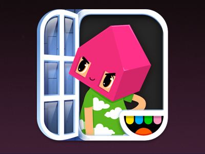 Toca House Icon app boca character game icon illustration ios ipad iphone kids toca tocaboca vector