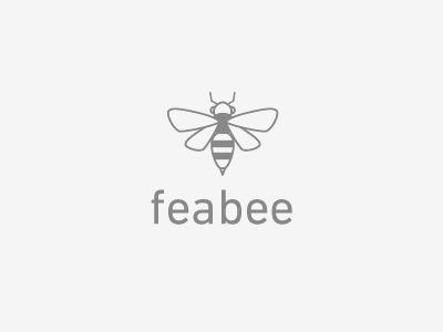 Feabee4 app bee design logo