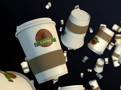 Coffee Togo Beans Color c4d coffee render togo