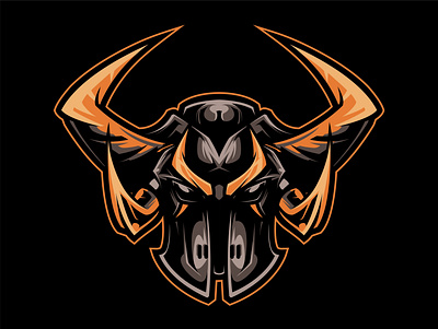 Armor War helmet illustration logo vector