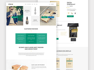 e-cigarette website redesign classy clean design elegant flat gold home minimal product project ui ux