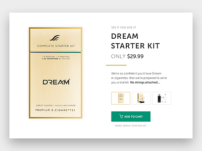 e-cigarette product page classy clean design elegant flat gold home minimal product project ui ux