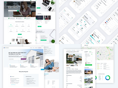 2018 2018 app app design creative green home page homepage popular project real estate top top 4 ui web design website