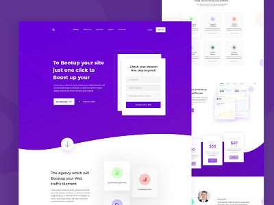 Seo And Digital Marketing Landing page 2019 2019trand awesomelanding page design clean design landing page photoshop seo seodigital markrting simple