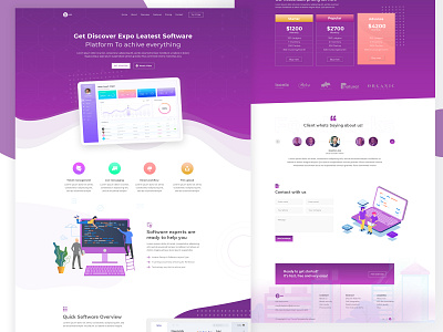 Saas landing page