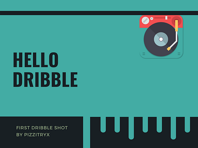 Hello Dribble branding design flat illustration ux vector