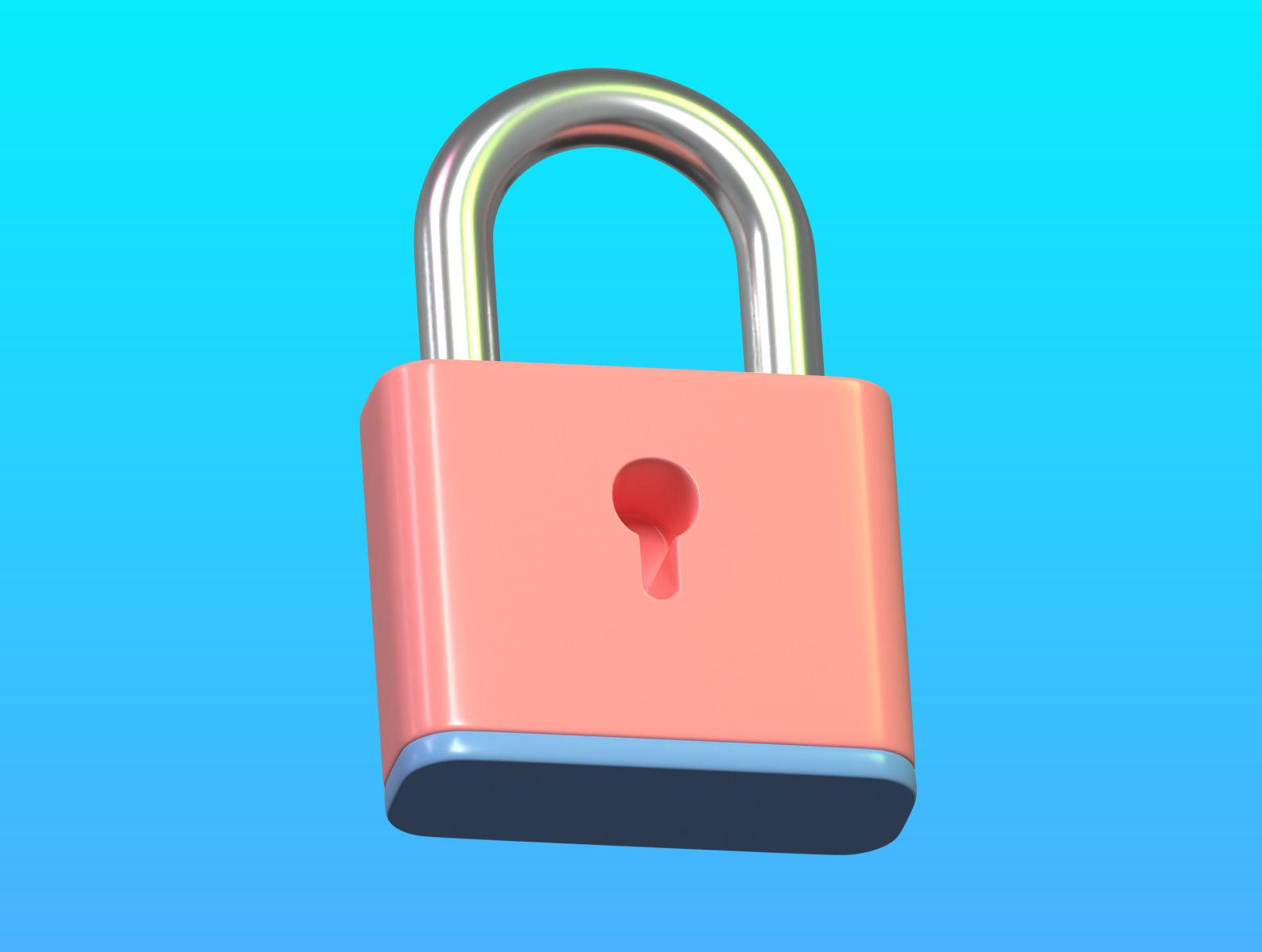 3d lock icon