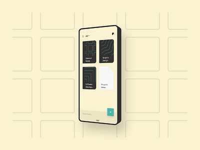 Noat - App Mockup android app branding clean design figma flat illustration illustrator ios minimal mobile note notebook notes phone ui uiux ux xd