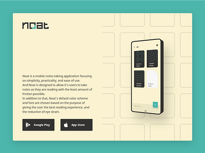 Noat - Website UI