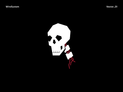 WireSystem - Skull vector ai artificial black clean design flat graphic design illustration illustrator red robot shirt skeleton skull tshirt vector white