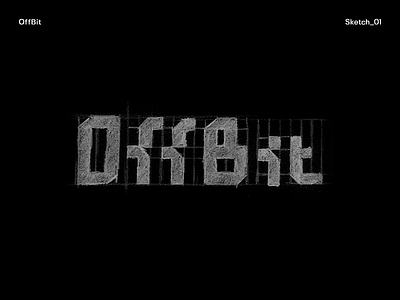 OffBit - Logo sketch brand branding code design digital flat game graphic design logo offbit sketch wordmark zalgraphics