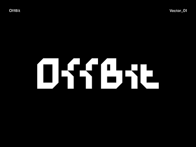 OffBit - Wordmark logo vector black brand branding design digital flat graphic design letterform logo offbit vector white wordmark zalgraphics