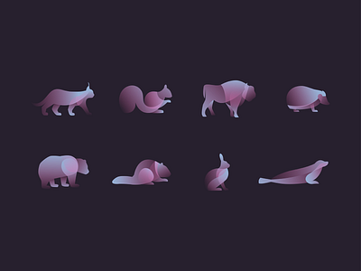 Animals icon set