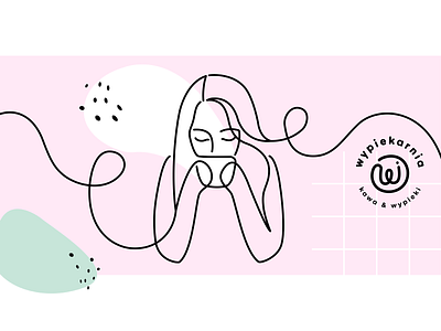 Wypiekarnia – illustration flat illustrator linear pink simple vector
