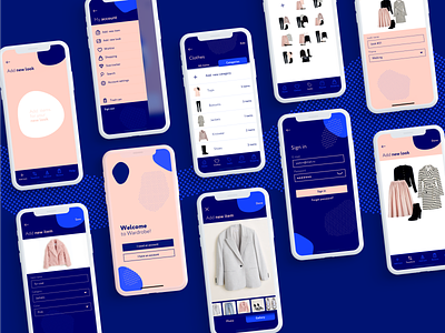 Wardrobe app screens app concept custom design design fashion iphone x screens sign in style tabbar ui ux ux ui design wardrobe app