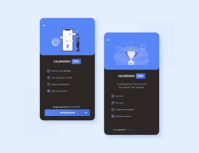 Calendar app android aplicativo app design ui ux