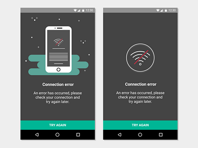 Connection error android aplicativo app design ui ux