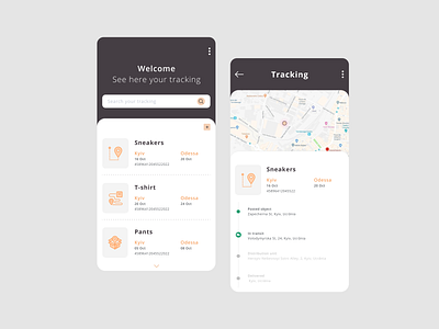 Tracking app android app design tracking app ui ux