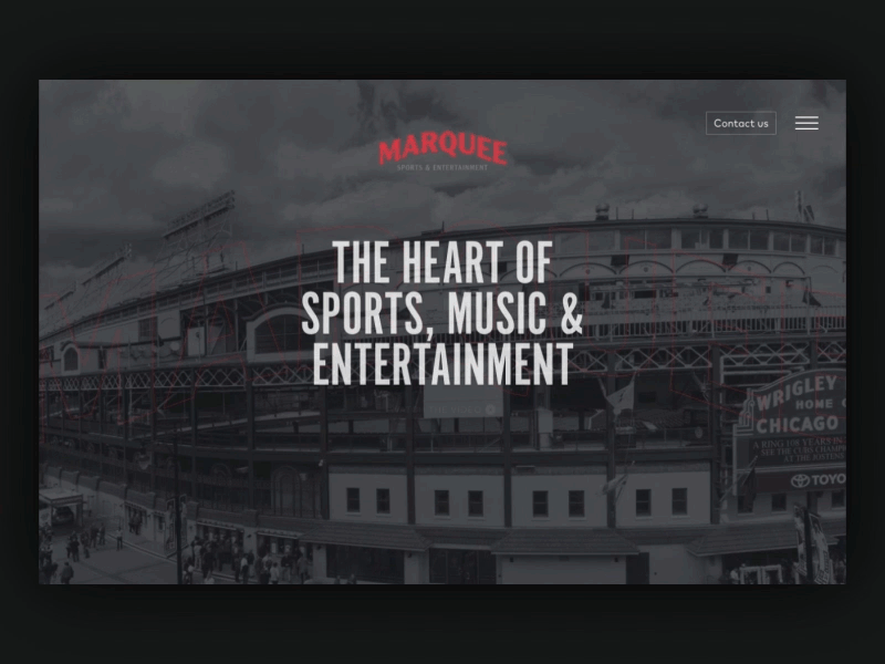 Marquee Sports Loader animation line work lines loader motion website