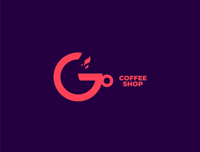 2018 | Go Coffee Shop branding coffee coffee cup coffeeshop go logo purple shop