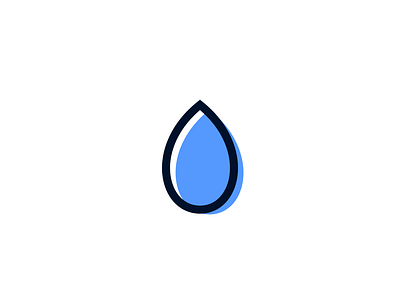 Drip blue design flat icon illustration logo vector