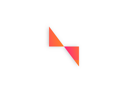 Lyghtning design flat gradient icon illustration logo minimal orange typography vector
