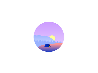 Snapshot 2 branding debut design flat hills icon illustration landscape logo sunset vector