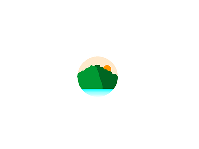 Snapshot 3 branding debut design flat hills icon illustration landscape logo orange sunset vector