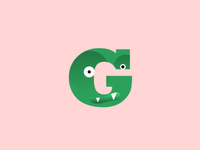 G for Green design icon illustration logo monster vector