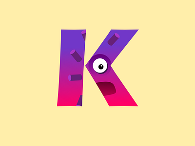 K design illustration typography vector