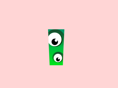 I design eye eyes flat gradient green icon illustration logo typography vector
