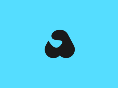Aqua Mark design flat icon illustration logo typography vector