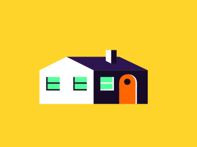 House style building design flat illustration simple vector