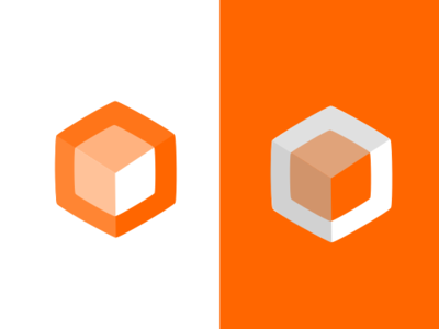 Orange Cube app debut design flat gradient icon illustration isometric logo orange ui ux vector web website