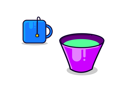 A coffee and some soup... design flat illustration vector