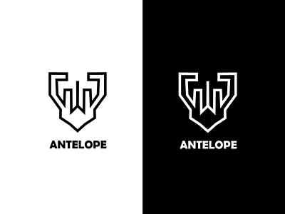 Antelope branding design flat icon illustration logo vector