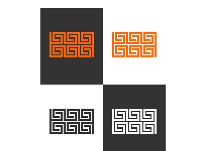 Pattern design flat icon illustration logo minimal orange switch vector