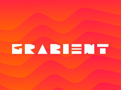 Grabient Minimal Text branding design flat grabient gradient icon illustration logo minimal orange typography vector